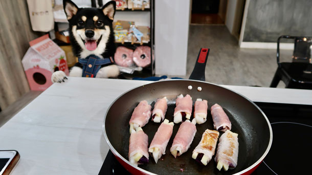 寵物鮮食食譜-鮮食-狗鮮食-狗可以吃地瓜嗎-水果肉片捲